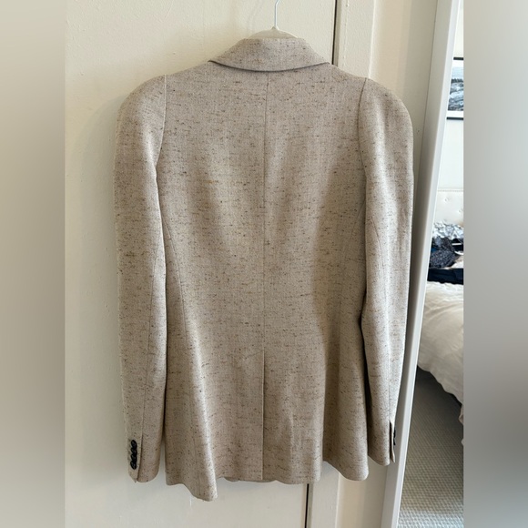 Tibi Women's Beige Blazer with Black Buttons - Picture 3 of 3